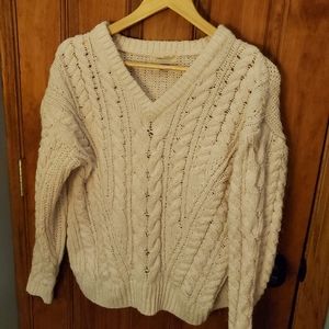 Chunky knitting sweater